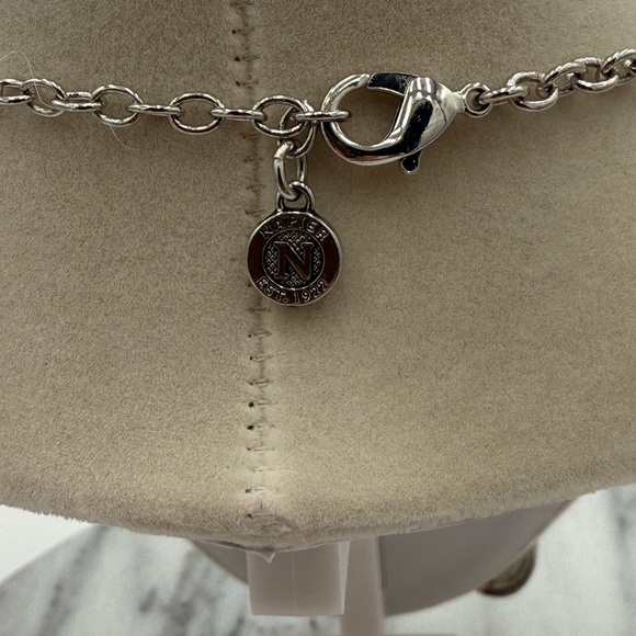 Napier Necklace Silver Tone Blue Aqua And Light Green Stones Lobster Closure - Picture 3 of 7